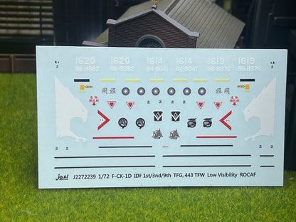 W 3D resin kit 1/72 AIDC F-CK-1D Ching-kuo twin seat IDF ROCAF with decal